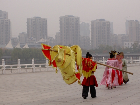 Xi'an mit Folkloregruppe